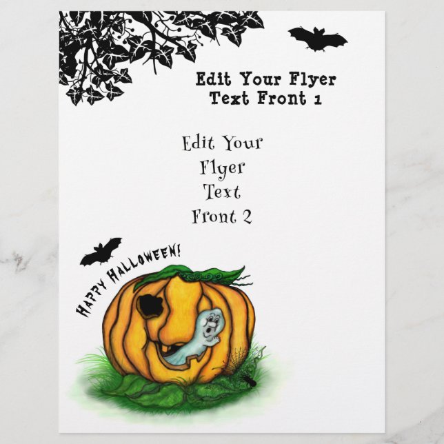 Der Geist von Halloween , Bat , Geist und Spider Flyer (Vorne)