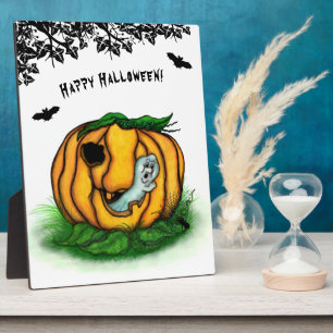 Der Geist von Halloween , Bat , Geist und Spider Fotoplatte
