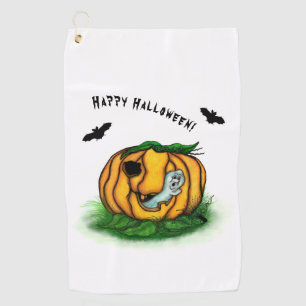 Der Geist von Halloween , Bat , Geist und Spider Golfhandtuch
