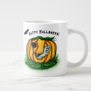 Der Geist von Halloween , Bat , Geist und Spider Jumbo-Tasse