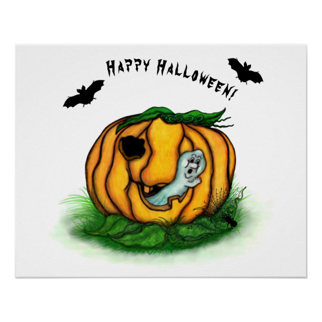 Der Geist von Halloween , Bat , Geist und Spider Poster (Vorderseite)