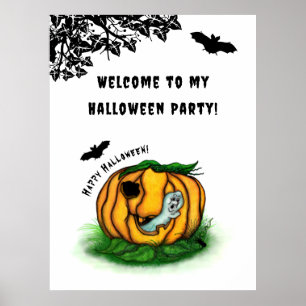 Der Geist von Halloween , Bat , Geist und Spider Poster