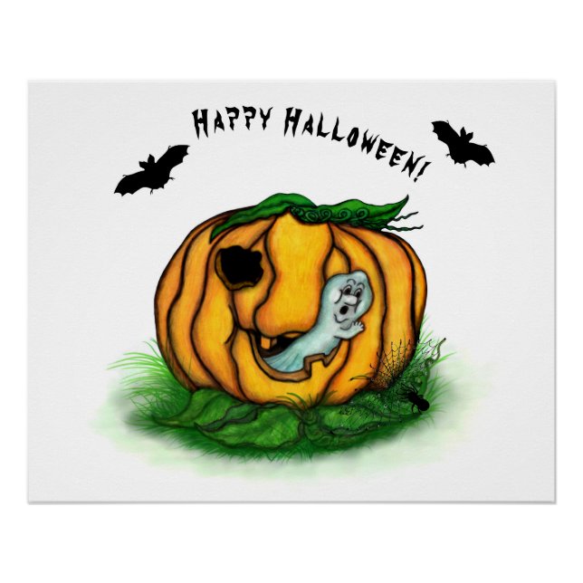 Der Geist von Halloween , Bat , Geist und Spider Poster (Vorderseite)