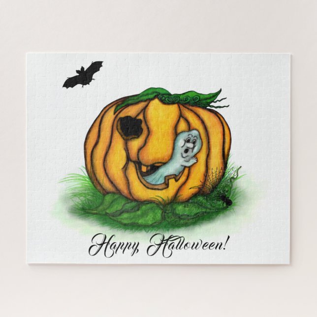 Der Geist von Halloween , Bat , Geist und Spider Puzzle (Horizontal)