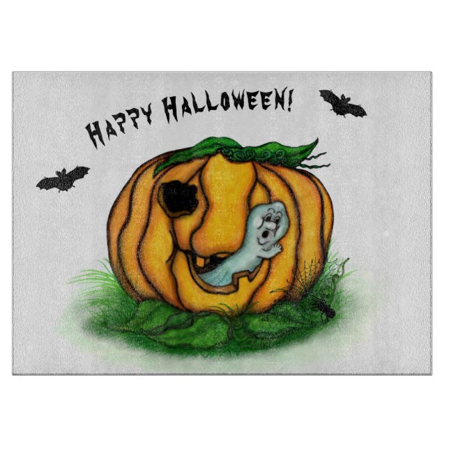 Der Geist von Halloween , Bat , Geist und Spider Schneidebrett (Vorderseite)