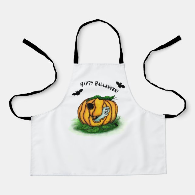 Der Geist von Halloween , Bat , Geist und Spider Schürze (Vorderseite)