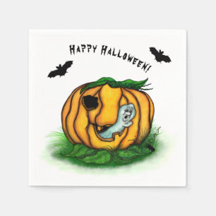 Der Geist von Halloween , Bat , Geist und Spider Serviette
