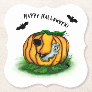 Der Geist von Halloween , Bat , Geist und Spider Untersetzer