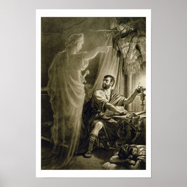 Der Geist von Julius Cäsar, im Stück von William Poster (Vorne)