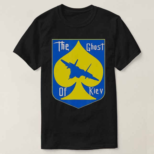 Der Geist von Kiew I steht mit der ukrainischen T-Shirt (Design vorne)