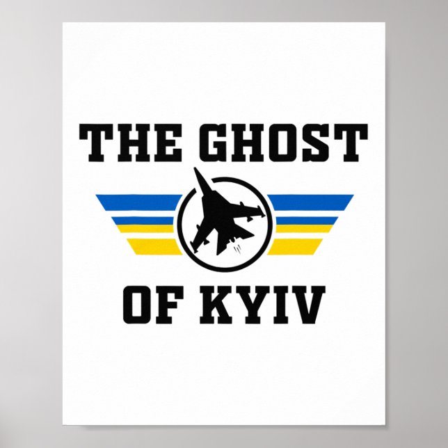 Der Geist von Kiew. Ich stehe mit der Ukraine Ukra Poster (Vorne)