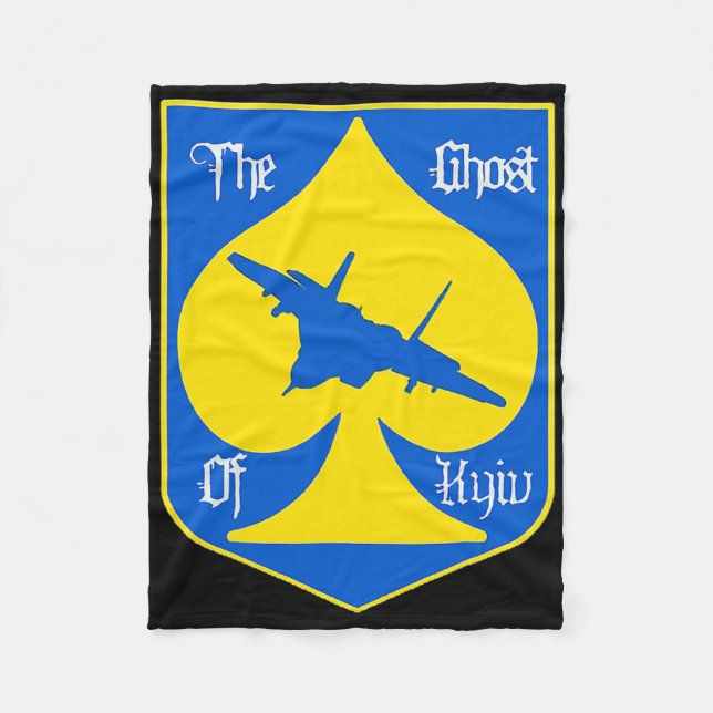 Der Geist von Kiew Kiew Ukraine Kampfpilot  Fleecedecke (Vorderseite)