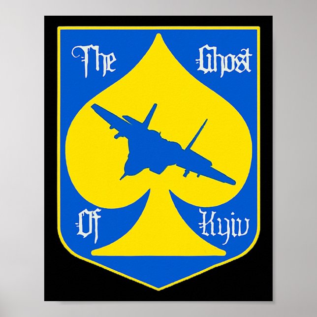 Der Geist von Kiew Kiew Ukraine Kampfpilot  Poster (Vorne)
