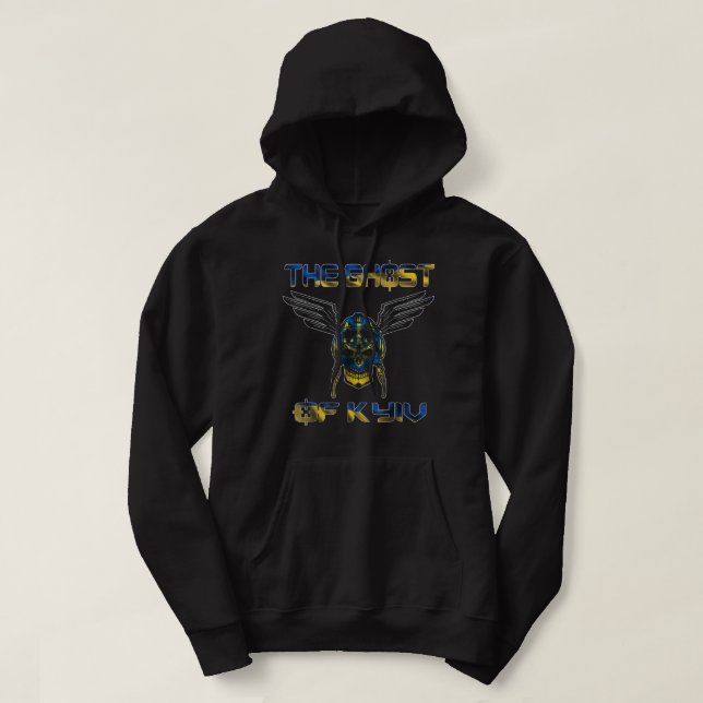 Der Geist von Kiew, stehen mit der Ukraine Fl. Hoodie (Design vorne)
