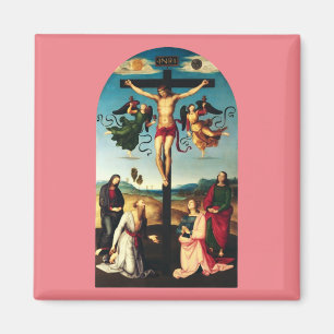 Der gekreuzigte Christus mit der Jungfrau Mary Magnet