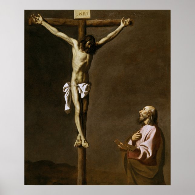 Der gekreuzigte Christus mit einem Maler Poster (Vorne)