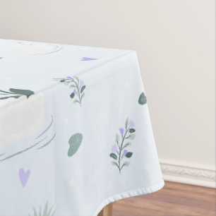 Der gekrönte Schwan Tischdecke