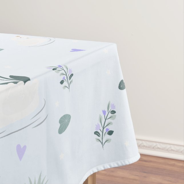 Der gekrönte Schwan Tischdecke (Beispiel)
