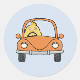 Der gelangweilte Treiber Runder Aufkleber