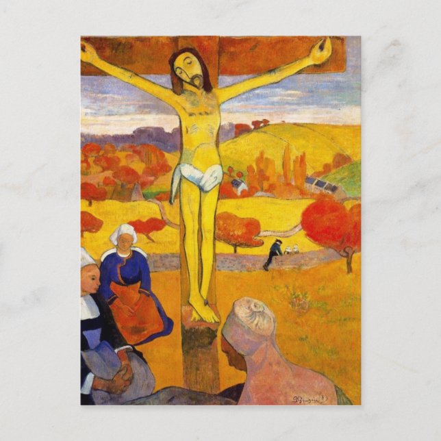 Der gelbe Christus durch Paul Gauguin Postkarte (Vorderseite)