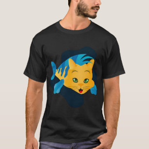 Der gelbe Fisch, der die Meerjungfrau begleitet, K T-Shirt