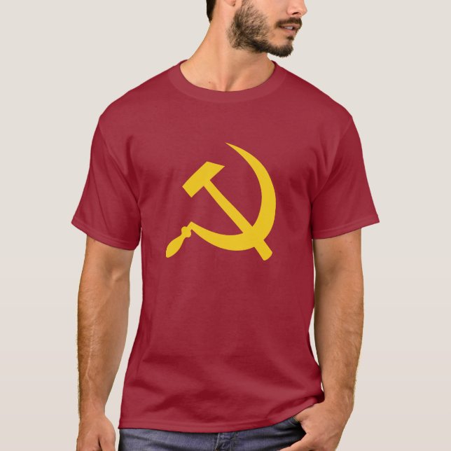 (Der gelbe) T - Shirt der Männer des Hammers und (Vorderseite)