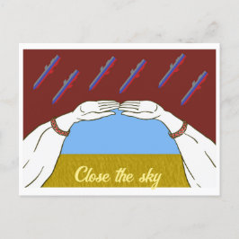 Der "gelbe und blaue Himmel" der Ukraine Feiertagspostkarte