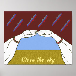 Der "gelbe und blaue Himmel" der Ukraine Poster