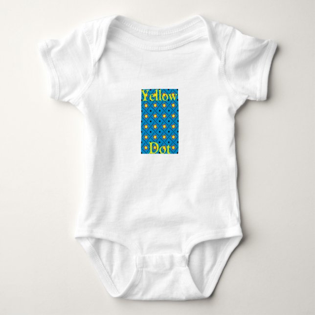 Der gelber SchnellShirt des Punkt-Säuglings- Baby Strampler (Vorderseite)