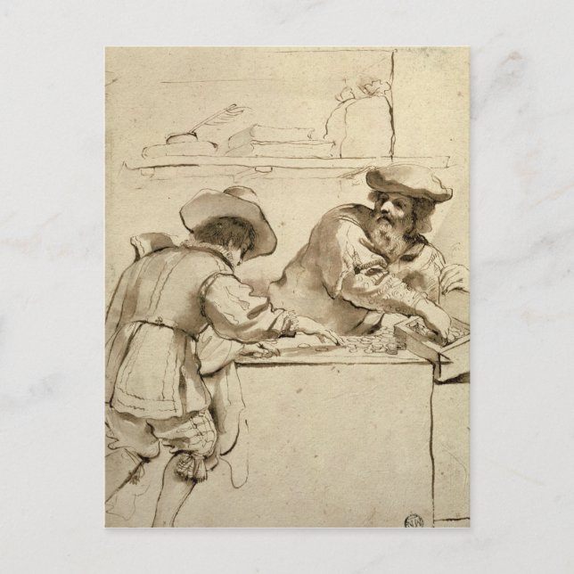 Der Geldverleiher Postkarte (Vorderseite)