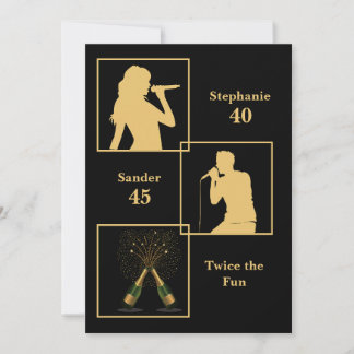 Der gemeinsame Geburtstag verdoppelt den Spaß Schw Einladung