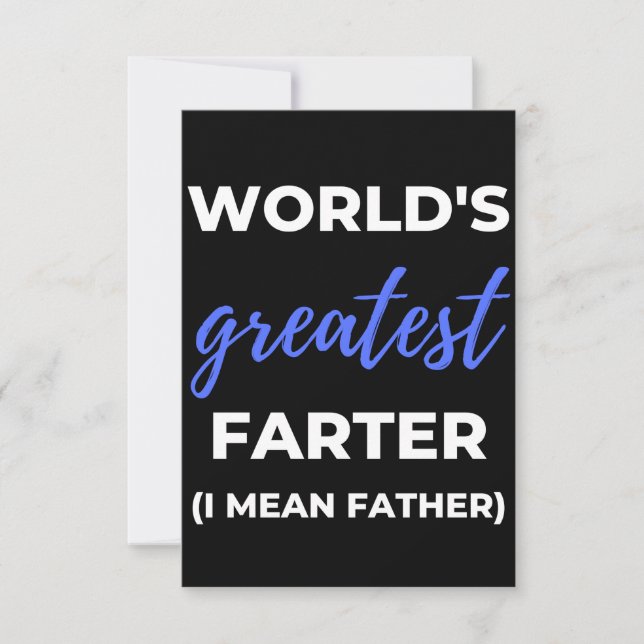 Der Gemeinste Vater der Welt Dankeskarte (Vorderseite)