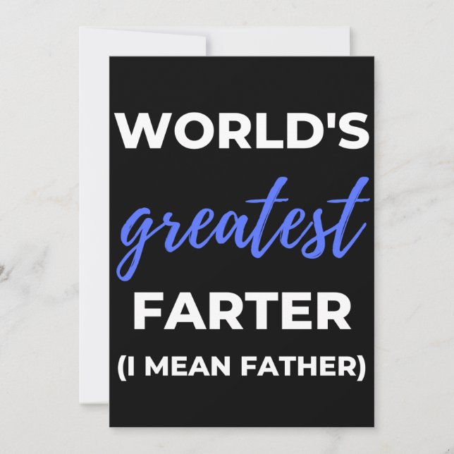 Der Gemeinste Vater der Welt Dankeskarte (Vorderseite)