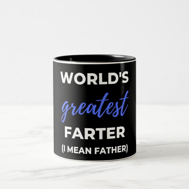 Der Gemeinste Vater der Welt Zweifarbige Tasse (Mittel)