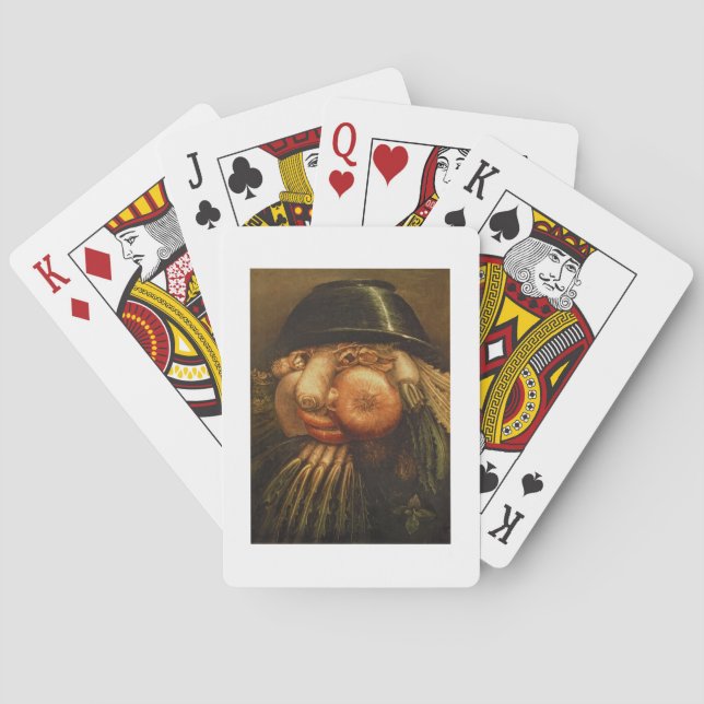 Der Gemüsegärtner, c.1590 (Öl auf Platte) Spielkarten (Rückseite)