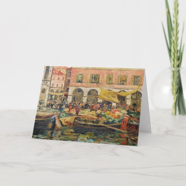 Der Gemüsemarkt in Venedig | Louis Abel-Truchet Karte (Vorderseite)