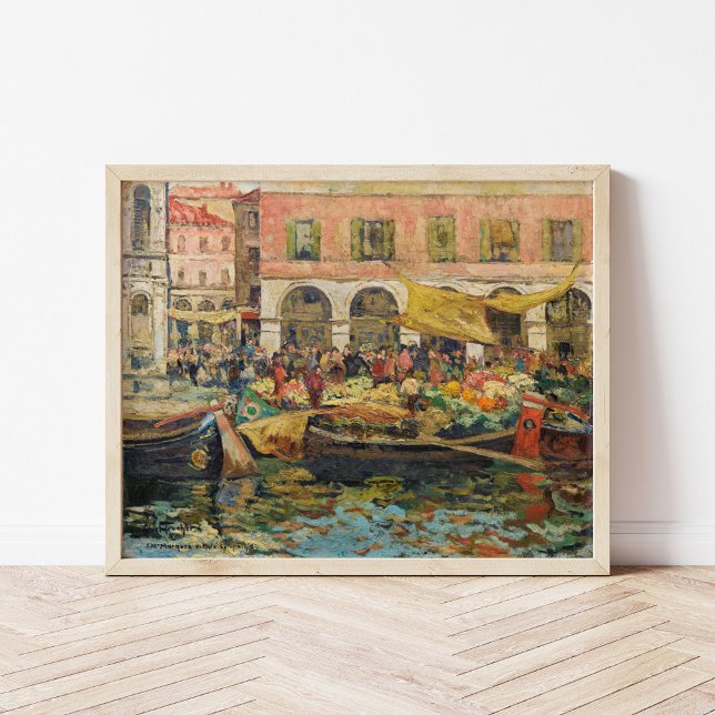 Der Gemüsemarkt in Venedig | Louis Abel-Truchet Poster (Von Creator hochgeladen)