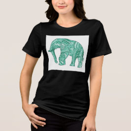 Der Gemusterte Elefant-T - Shirt niedlicher Frauen