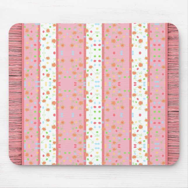 Der Gemusterte Teppichstil der süßen Kleinen Blume Mousepad (Vorne)