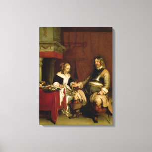 Der Gentleman Soldier (Öl auf Leinwand) Leinwanddruck