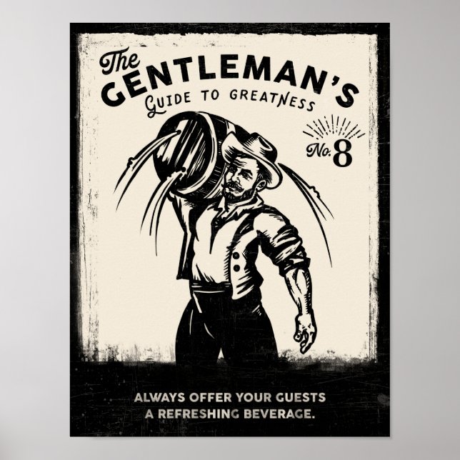 "Der Gentleman's Guide to Greatness" Coole Mensche Poster (Vorne)