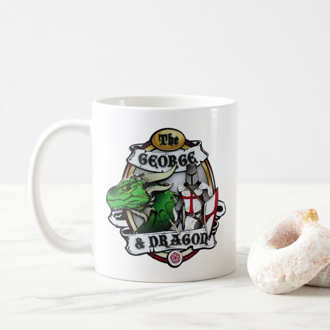Der George und die Drache-Tasse Tasse (Mit Donut)