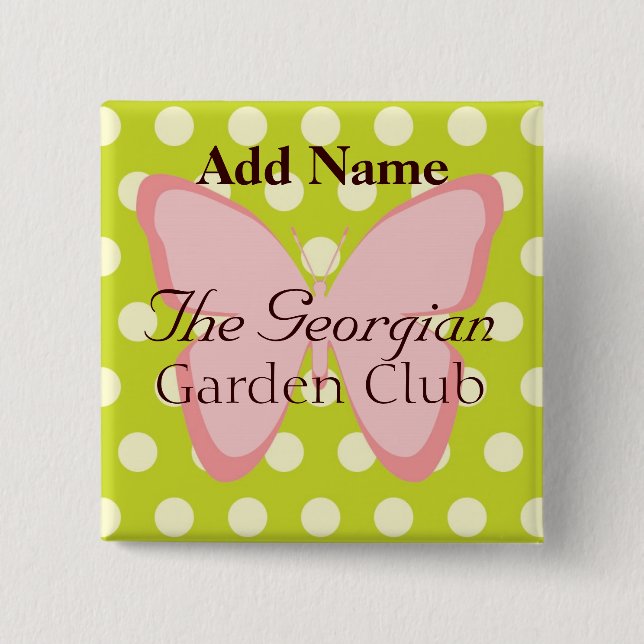 Der georgische Garten-Verein Button (Vorderseite)