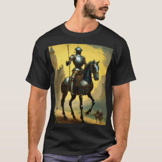 Der gepanzerte Ritter in einem goldenen Licht Maje T-Shirt