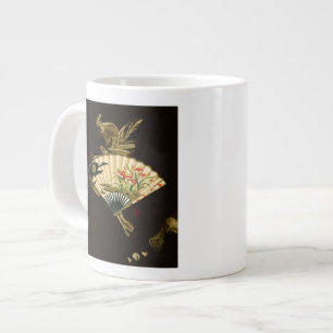 Der gequälte Orientalische Lüfter mit Blumendesign Jumbo-Tasse