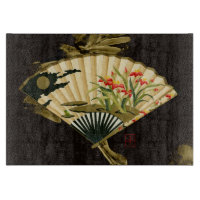 Der gequälte Orientalische Lüfter mit Blumendesign