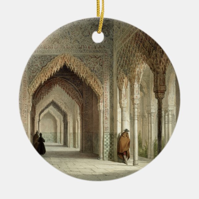 Der Gerichts-Raum des Alhambras, Granada, 1853 Keramik Ornament (Vorne)