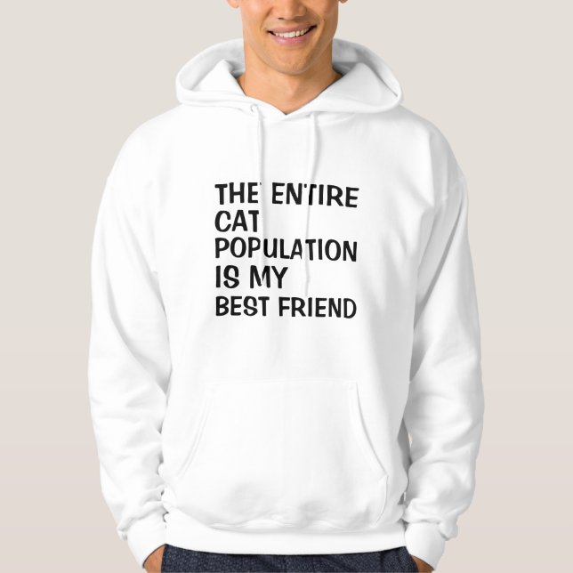 der gesamte Katzenbestand ist mein bester Freund Hoodie (Vorderseite)