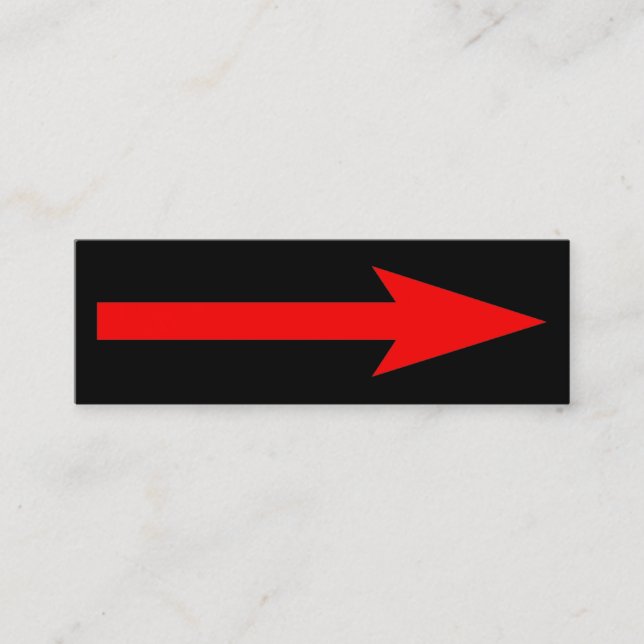 Der gesamte Punkt - Schwarz und Rot Mini Visitenkarte (Vorderseite)