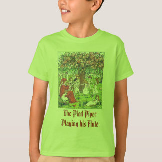 Der gescheckte Pfeifer, der seine Flöte spielt T-Shirt